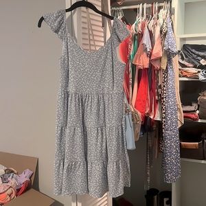 Baby blue babydoll dress